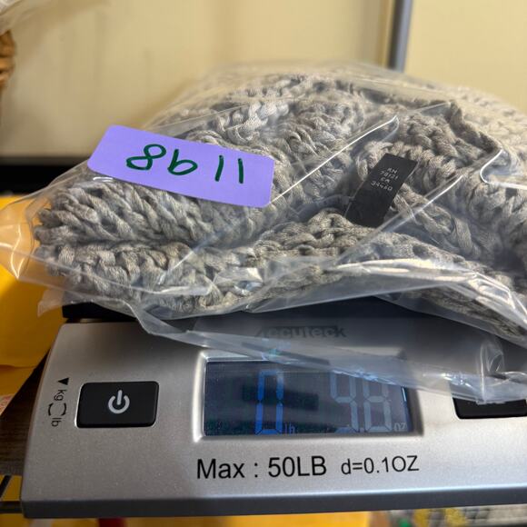 Eileen Fisher Medium Open Knit Beige Top Scoop Dolman Beach Neutral Vacation - Picture 9 of 9